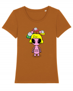 Kawaii Alien Tricou mânecă scurtă guler larg fitted Damă Expresser