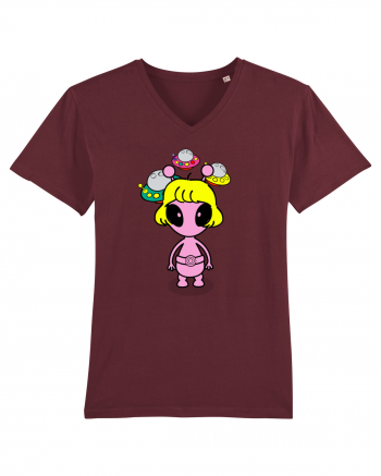 Kawaii Alien Burgundy