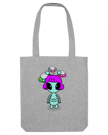 Kawaii Alien Heather Grey