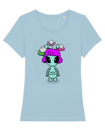 Kawaii Alien Sky Blue