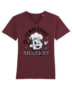 Ce-ți mai coace mintea? Tricou mânecă scurtă guler V Bărbat Presenter