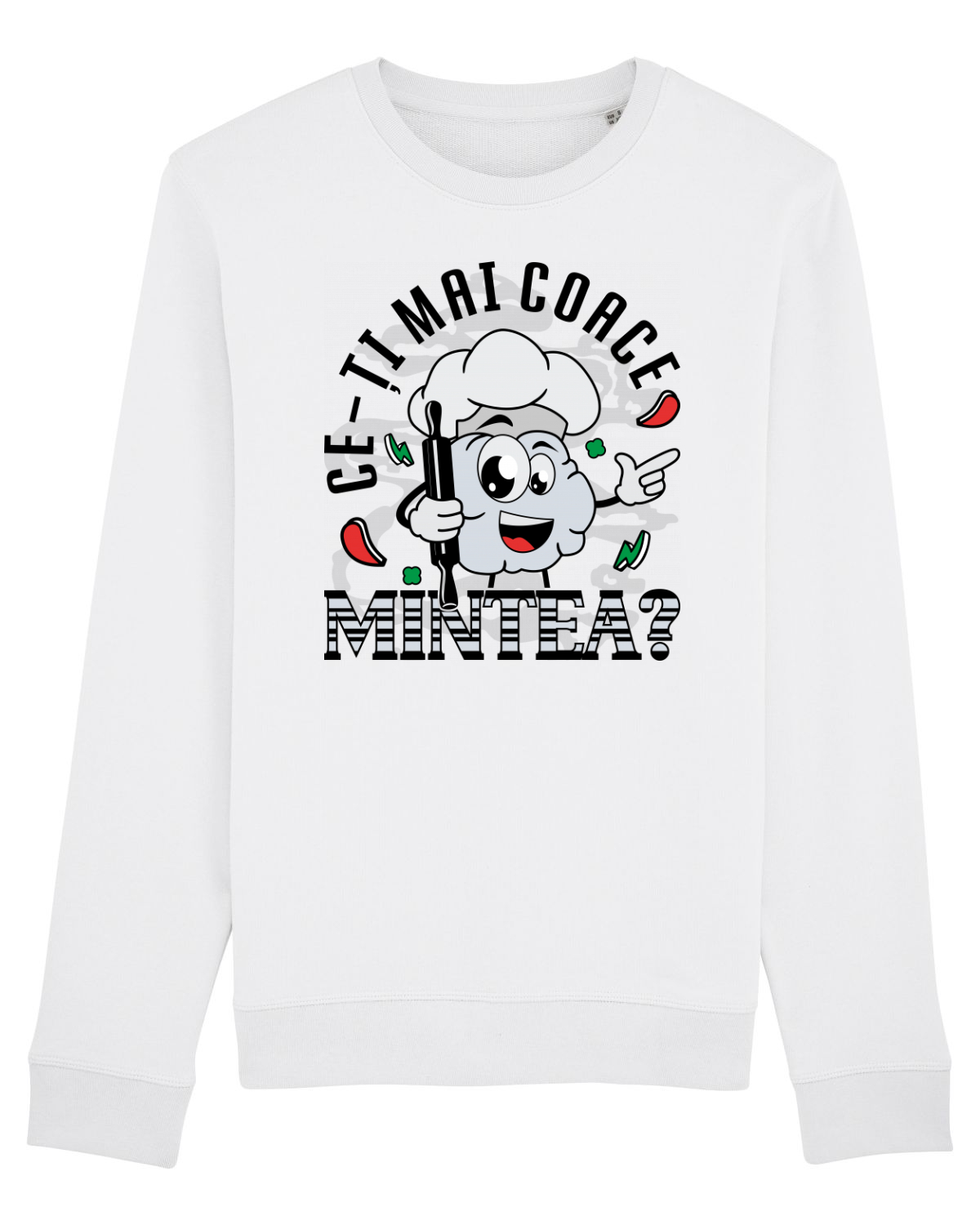 Bluză mânecă lungă Unisex Rise White