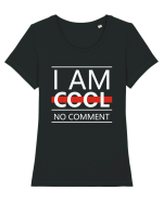 I Am Cool No Comment Tricou mânecă scurtă guler larg fitted Damă Expresser