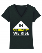 In Solidarity We Rise Tricou mânecă scurtă guler V Damă Evoker
