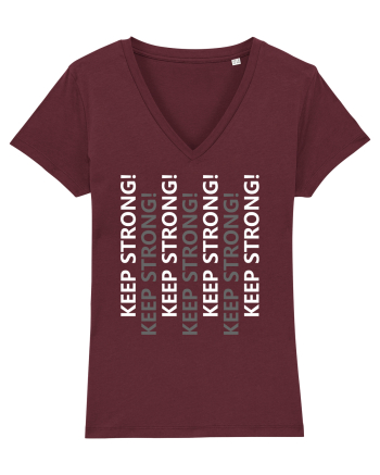 Keep Strong Burgundy
