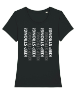 Keep Strong Tricou mânecă scurtă guler larg fitted Damă Expresser