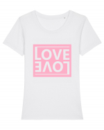 Love Tricou mânecă scurtă guler larg fitted Damă Expresser