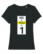 Me Plus You Equal 1 Tricou mânecă scurtă guler larg fitted Damă Expresser