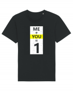 Me Plus You Equal 1 Tricou mânecă scurtă Unisex Rocker