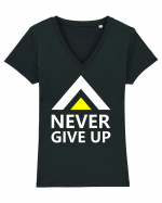 Never Give Up Tricou mânecă scurtă guler V Damă Evoker