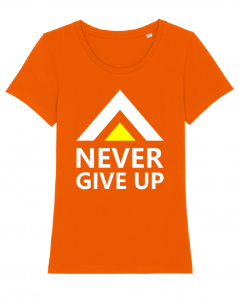 Never Give Up Bright Orange