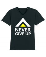 Never Give Up Tricou mânecă scurtă guler V Bărbat Presenter