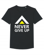 Never Give Up Tricou mânecă scurtă guler larg Bărbat Skater