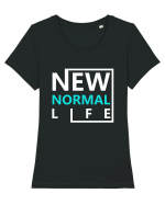 New Normal Life Tricou mânecă scurtă guler larg fitted Damă Expresser