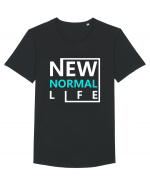 New Normal Life Tricou mânecă scurtă guler larg Bărbat Skater