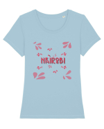 Nairobi ! Tricou mânecă scurtă guler larg fitted Damă Expresser