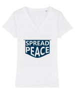 Spread Peace Tricou mânecă scurtă guler V Damă Evoker