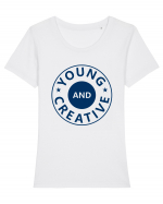 Young And Creative Tricou mânecă scurtă guler larg fitted Damă Expresser