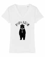 Papa Bear  Tricou mânecă scurtă guler V Damă Evoker