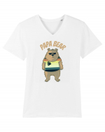 Papa Bear  Tricou mânecă scurtă guler V Bărbat Presenter