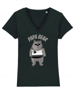 Papa Bear  Tricou mânecă scurtă guler V Damă Evoker