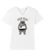 Papa Bear  Tricou mânecă scurtă guler V Bărbat Presenter