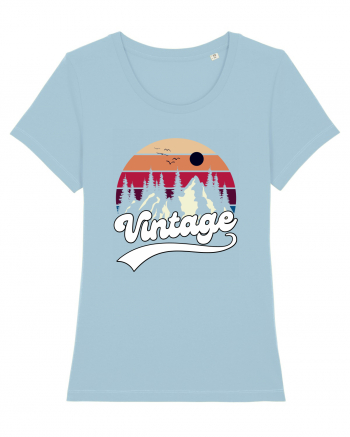 Vintage Mountain Sky Blue