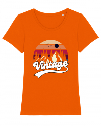 Vintage Mountain Bright Orange