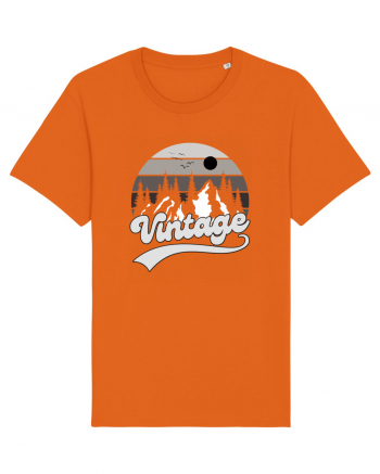 Vintage Mountain Bright Orange