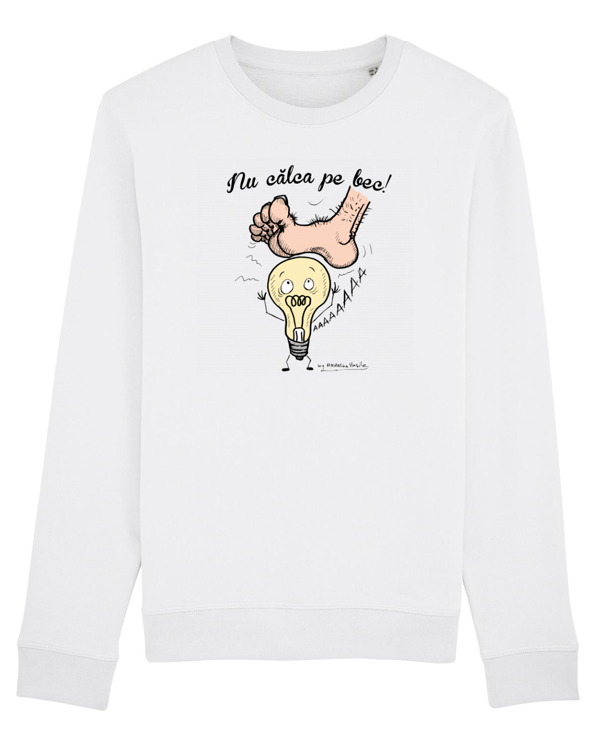 Bluză mânecă lungă Unisex Rise White