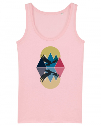 Abstract Mountains Cotton Pink