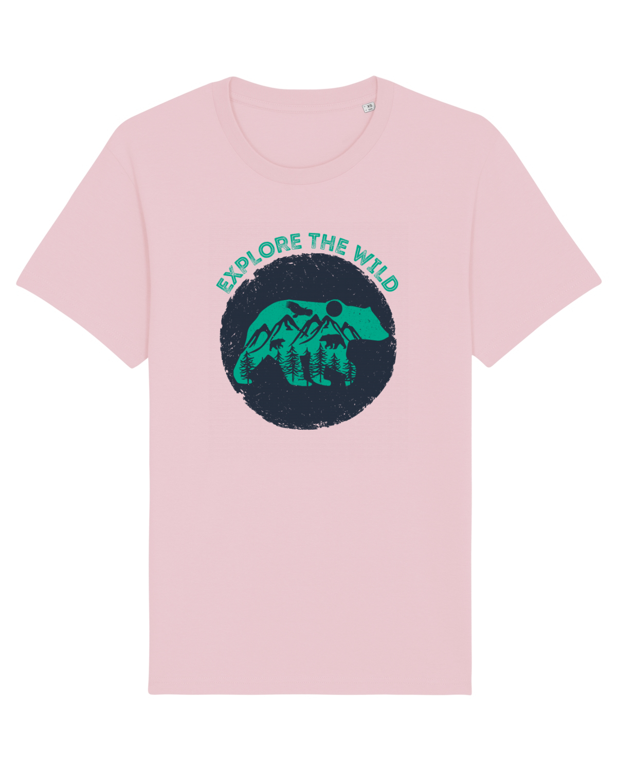 Tricou mânecă scurtă Unisex Rocker Cotton Pink