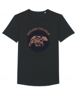 Mountain Bear Tricou mânecă scurtă guler larg Bărbat Skater