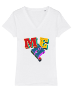 MEH. Tricou mânecă scurtă guler V Damă Evoker