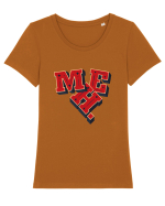 MEH. Tricou mânecă scurtă guler larg fitted Damă Expresser