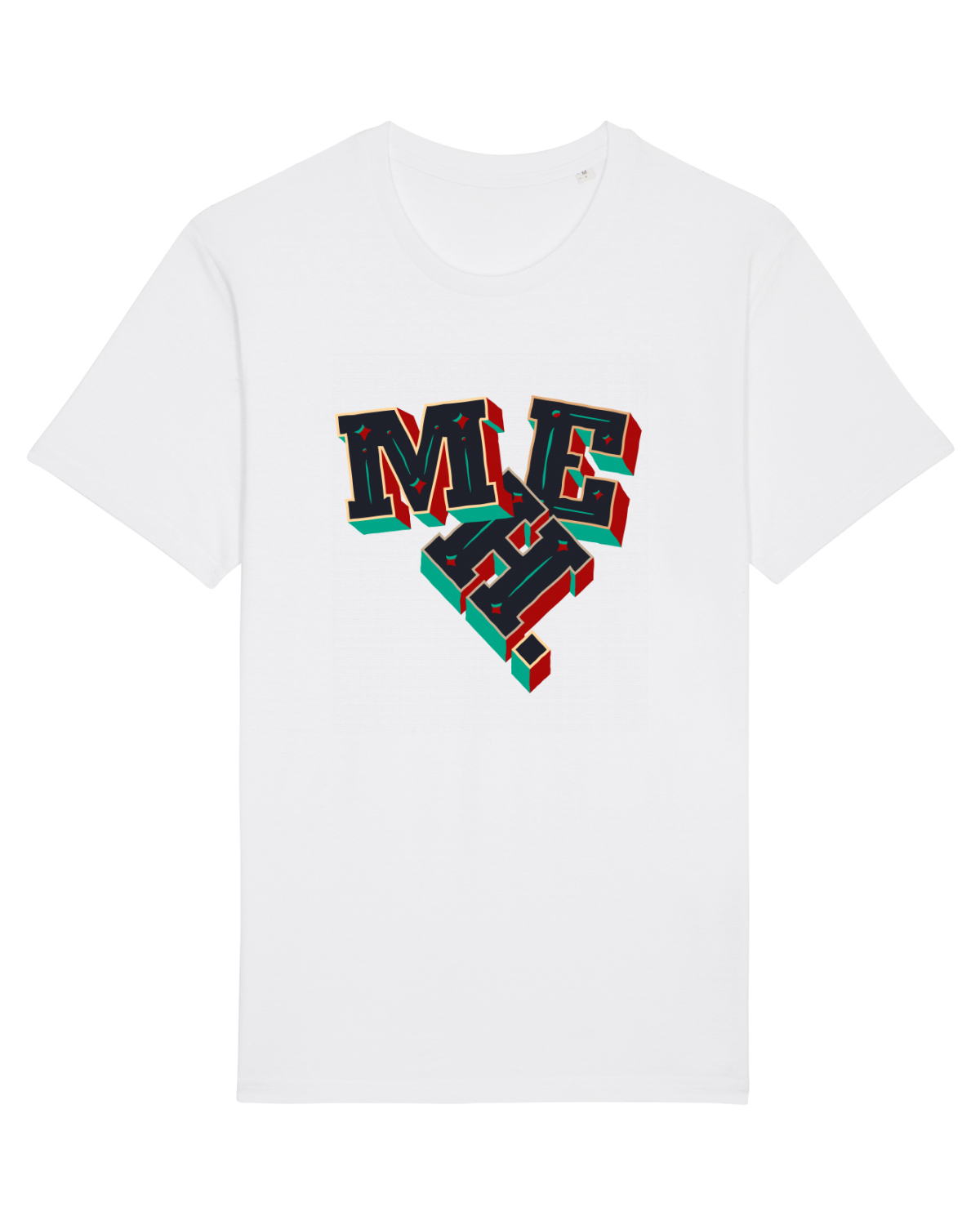 Tricou mânecă scurtă Unisex Rocker White