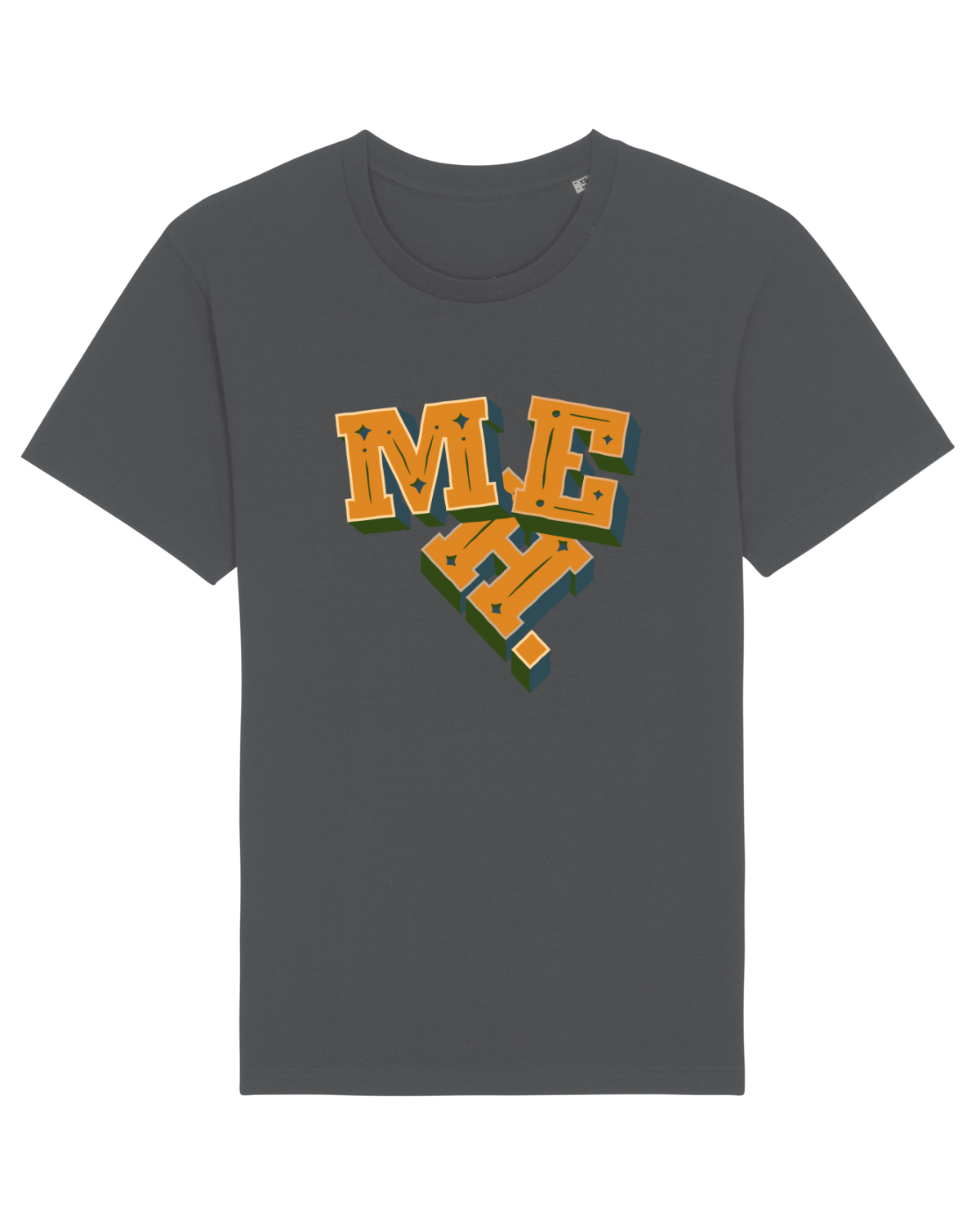 Tricou mânecă scurtă Unisex Rocker Anthracite