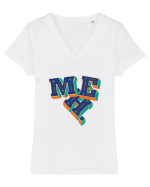 MEH. Tricou mânecă scurtă guler V Damă Evoker