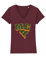 MEH. Tricou mânecă scurtă guler V Damă Evoker