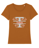 Tokio Tricou mânecă scurtă guler larg fitted Damă Expresser