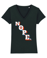 NOPE. Tricou mânecă scurtă guler V Damă Evoker