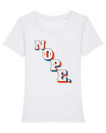 NOPE. Tricou mânecă scurtă guler larg fitted Damă Expresser