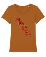 NOPE. Tricou mânecă scurtă guler larg fitted Damă Expresser