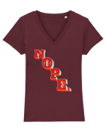 NOPE. Tricou mânecă scurtă guler V Damă Evoker