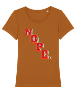 NOPE. Tricou mânecă scurtă guler larg fitted Damă Expresser