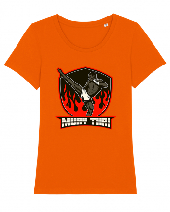 Muay Thai Fighter Bright Orange