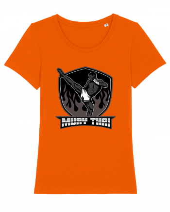 Muay Thai Fighter Bright Orange