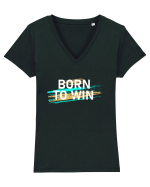 Born To Win Tricou mânecă scurtă guler V Damă Evoker