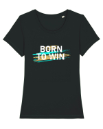 Born To Win Tricou mânecă scurtă guler larg fitted Damă Expresser