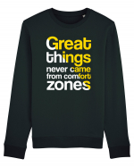 Great things never came from comfort zones Bluză mânecă lungă Unisex Rise